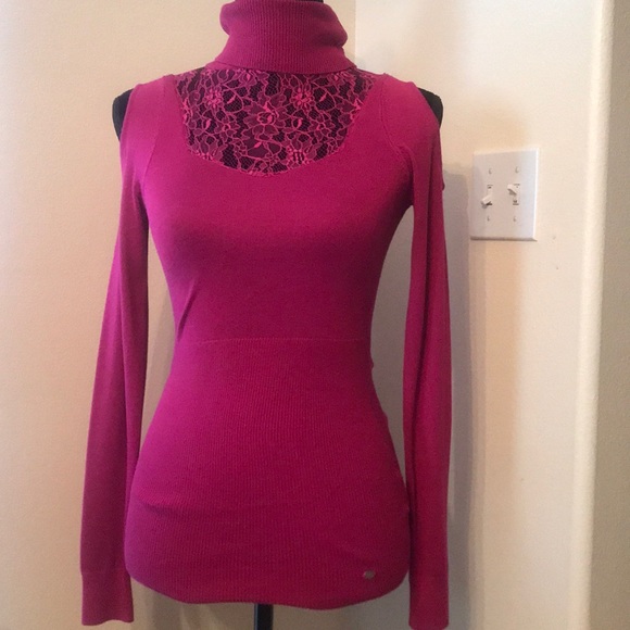 Guess Tops - 💕Guess  Cold shoulder Turtle neck sweater 💕